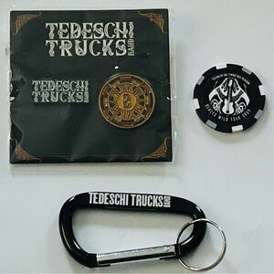 NEW! Tedeschi Trucks Band Carabiner and Enamel Pin Set & Collectible Poker Chip